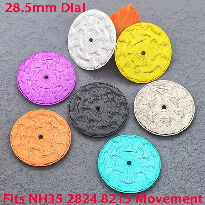 Mod NH35 Dial 8215/ETA 2824 Watch Dial 28.5mm Dial Fits NH35 NH36 8215 ETA 2824 Movement Watch Retrofit 28.5mm Watch Dial Parts