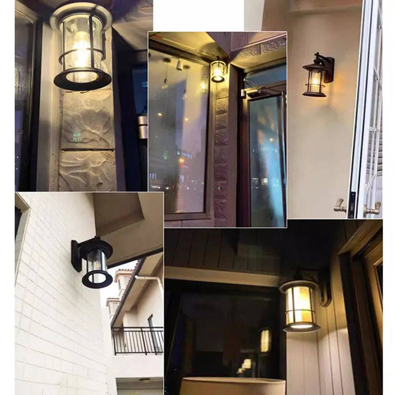 Kreative Retro Amerikanischen Ländlichen Außenwand Lampe Wasserdicht Rostfrei Hof Lampe Werbung Bord Park Treppe Wand Licht Bh
