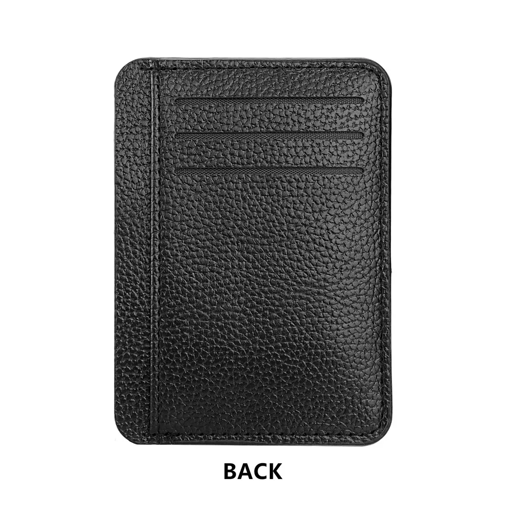 1Pc New Ultra-thin Soft Wallet PU Leather Mini Credit Card Wallet Candy Color Bank Credit Card Box Female Male Business Card Set