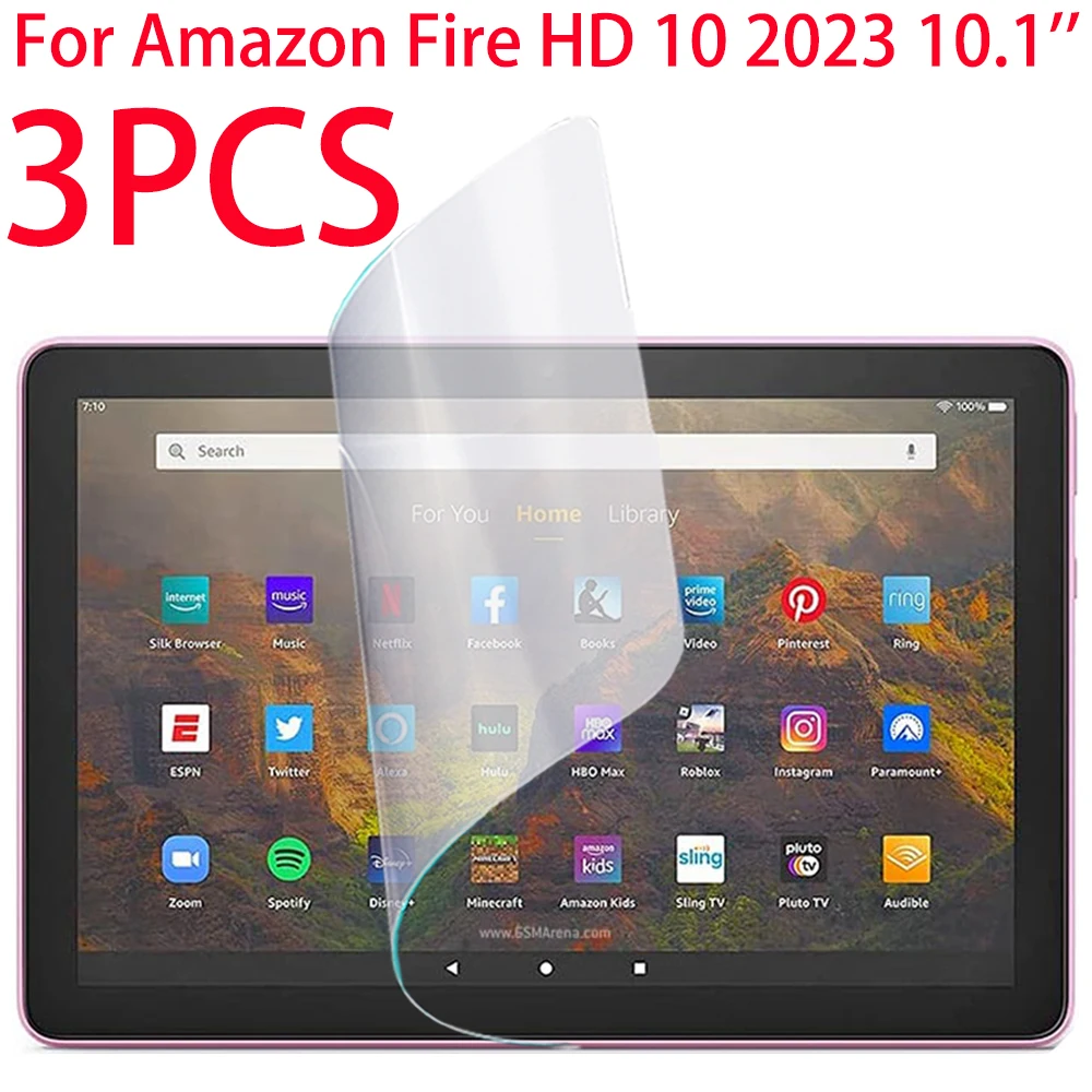 3PCS PET Soft Film Screen Protector For All-new Amazon Fire HD 10 2023 10.1 inches Tablet Protective Film For Fire HD 10 2023