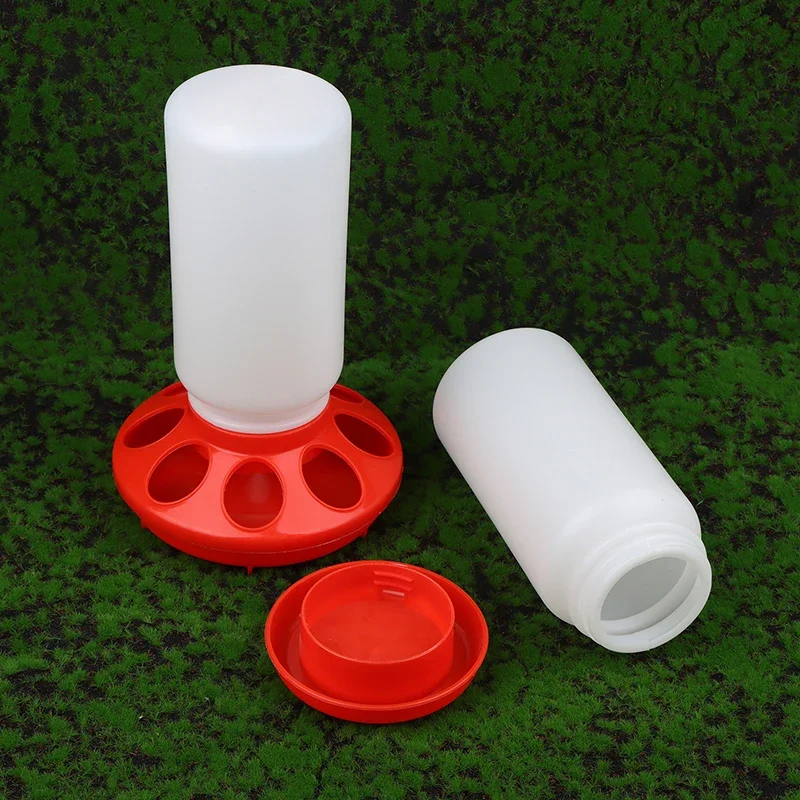 

Poultry Thickened Feeder And Drinker Water Food Dispenser Automatic Chicken Birds Chick Waterer Feeding Bucket Container