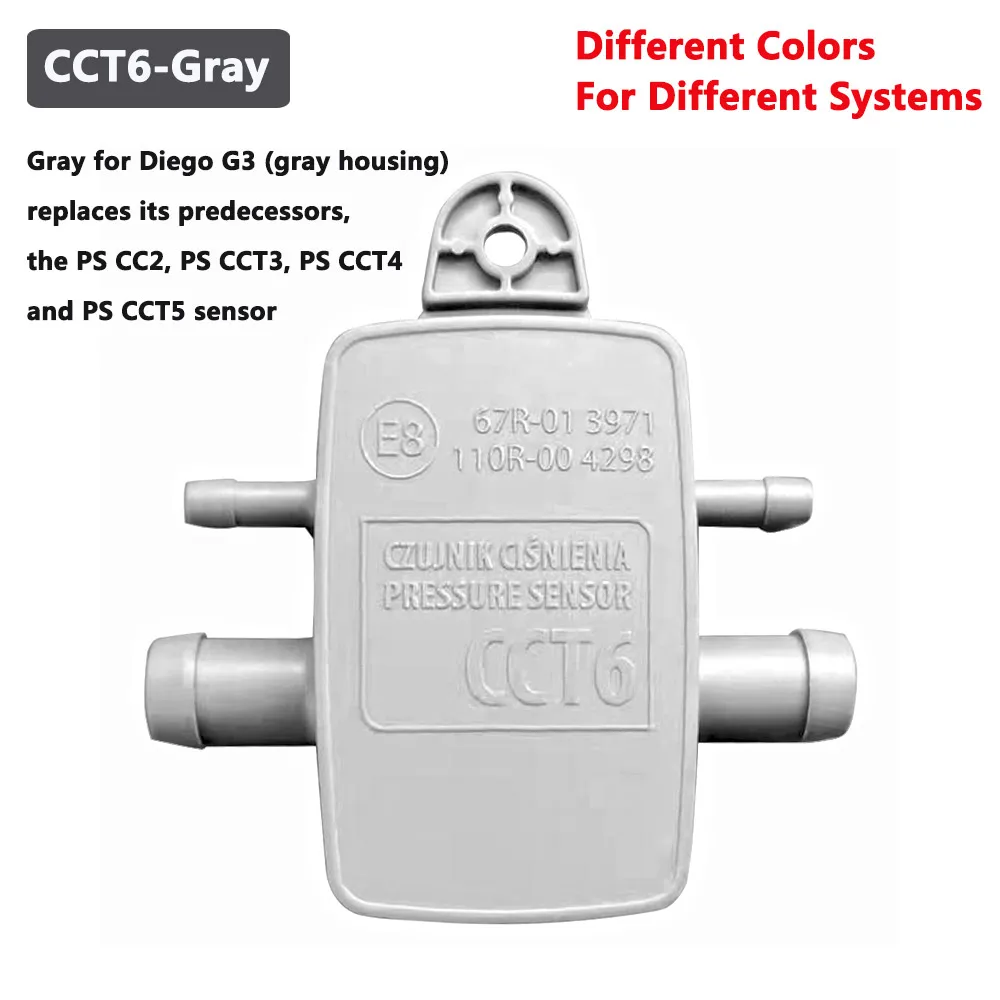 5 Pins Gray CCT6 Map Sensor for KME Diego G3 Autogas System Black for Nevo Controller Conversion Kit CNG LPG Pressure Sensor