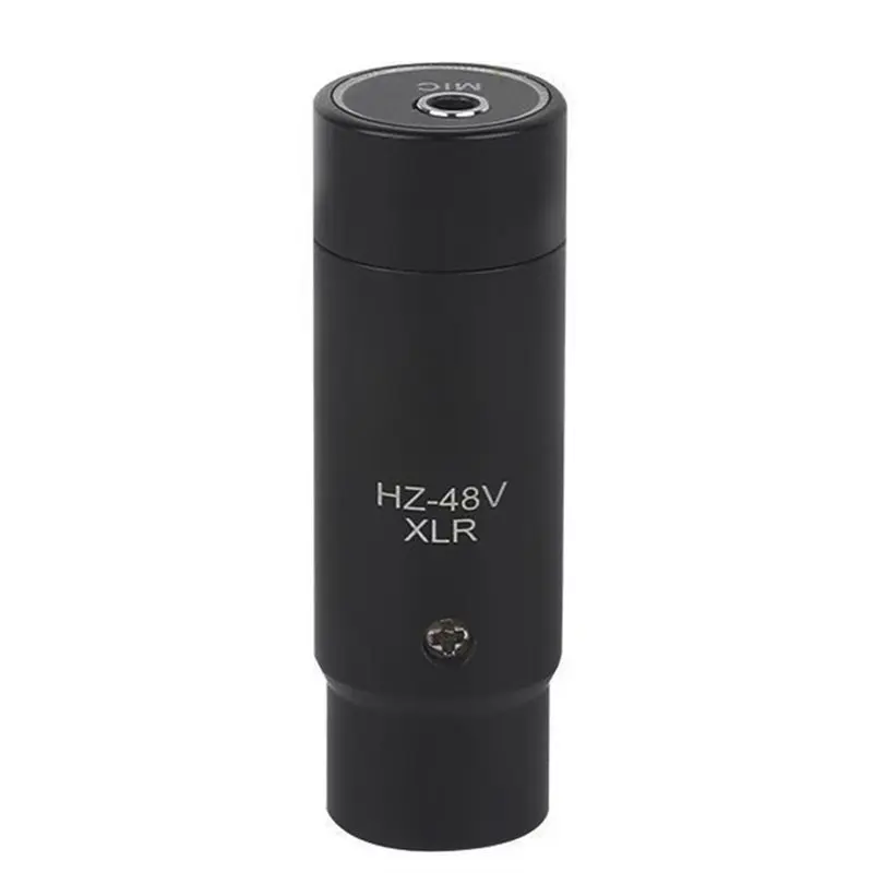 ABAC-XLR 3.5mm para microfone condensador phantom adaptador de alimentação sistema microfone misturador áudio 48v amplificador microfone