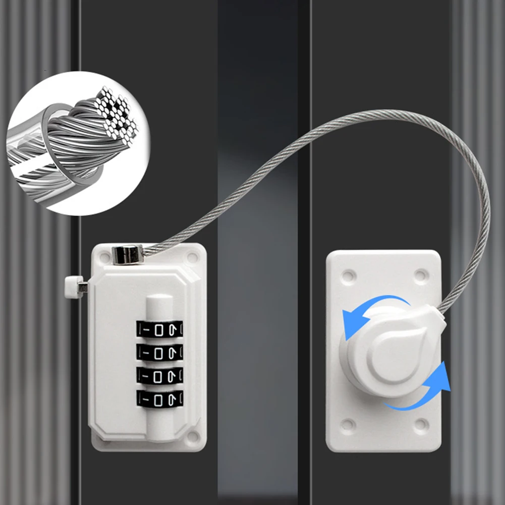 파일 캐비닛 안전 및 냉장고 보안을 위한 4자리 조합 비밀번호 잠금 장치가 있는 창문 고정 제한 장치 잠금