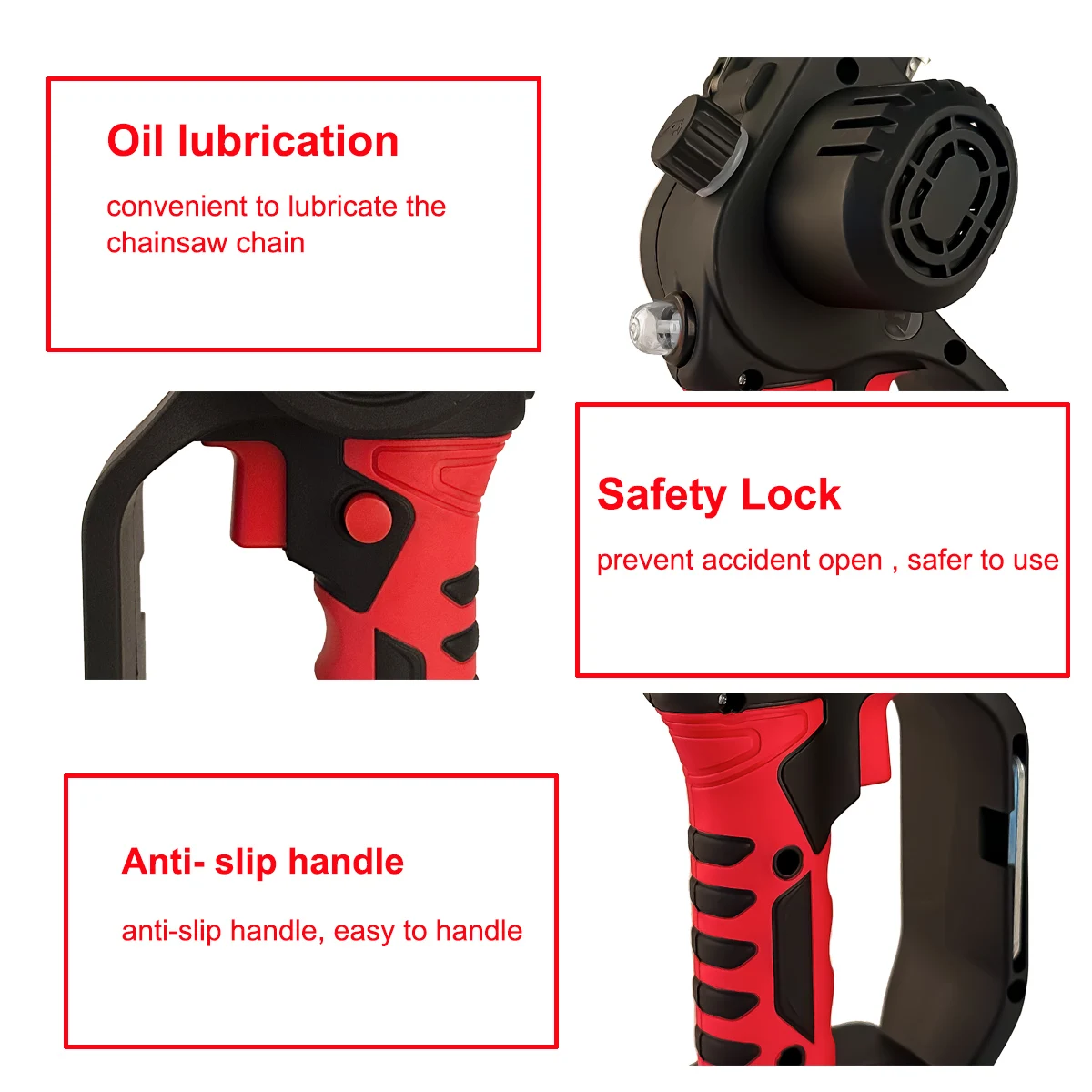 Electric Chain Saw Brushless Handheld Portable Cordless Wood Cutting Tool for Garden Logging and Camping