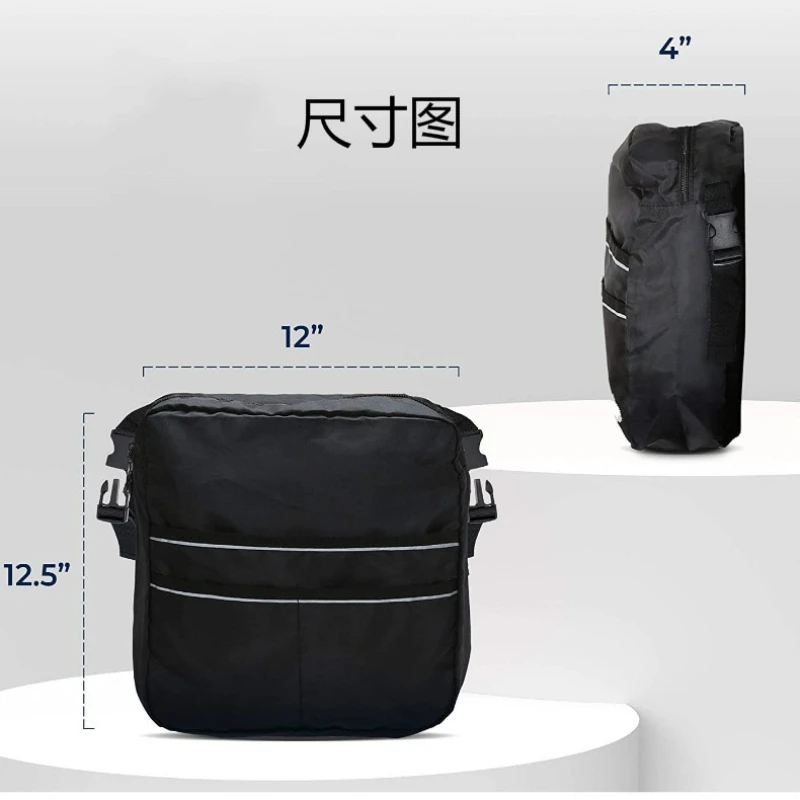 420D Oxford Cloth Electric Wheelchair Backrest Storage Bags Miscellaneous Storage Bag Portable Scooter Hanger Bag