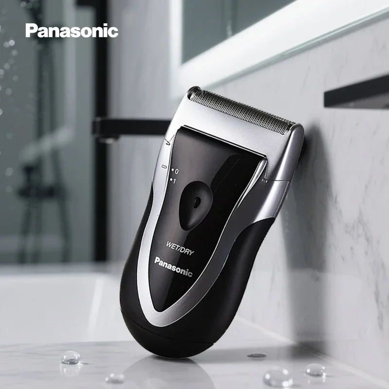 ماكينة حلاقة كهربائية من باناسونيك للرجال، ماكينة حلاقة للسفر تعمل بالبطارية، ماكينة حلاقة لاسلكية خفيفة الوزن ورطبة وجافة مع قبضة مريحة ﻿