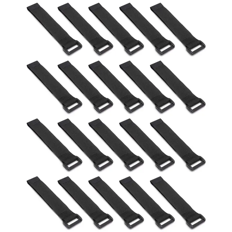 

[NEW!A93G】 Fixmee 20Pc 2Cm X 80Cm Nylon Ribbon Magic Cable Ties-Hook And Loop Straps Fastener