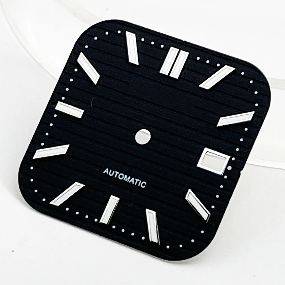 29.5 Square dial accessories, black, green, blue, suitable for NH35 movement combination dial parts