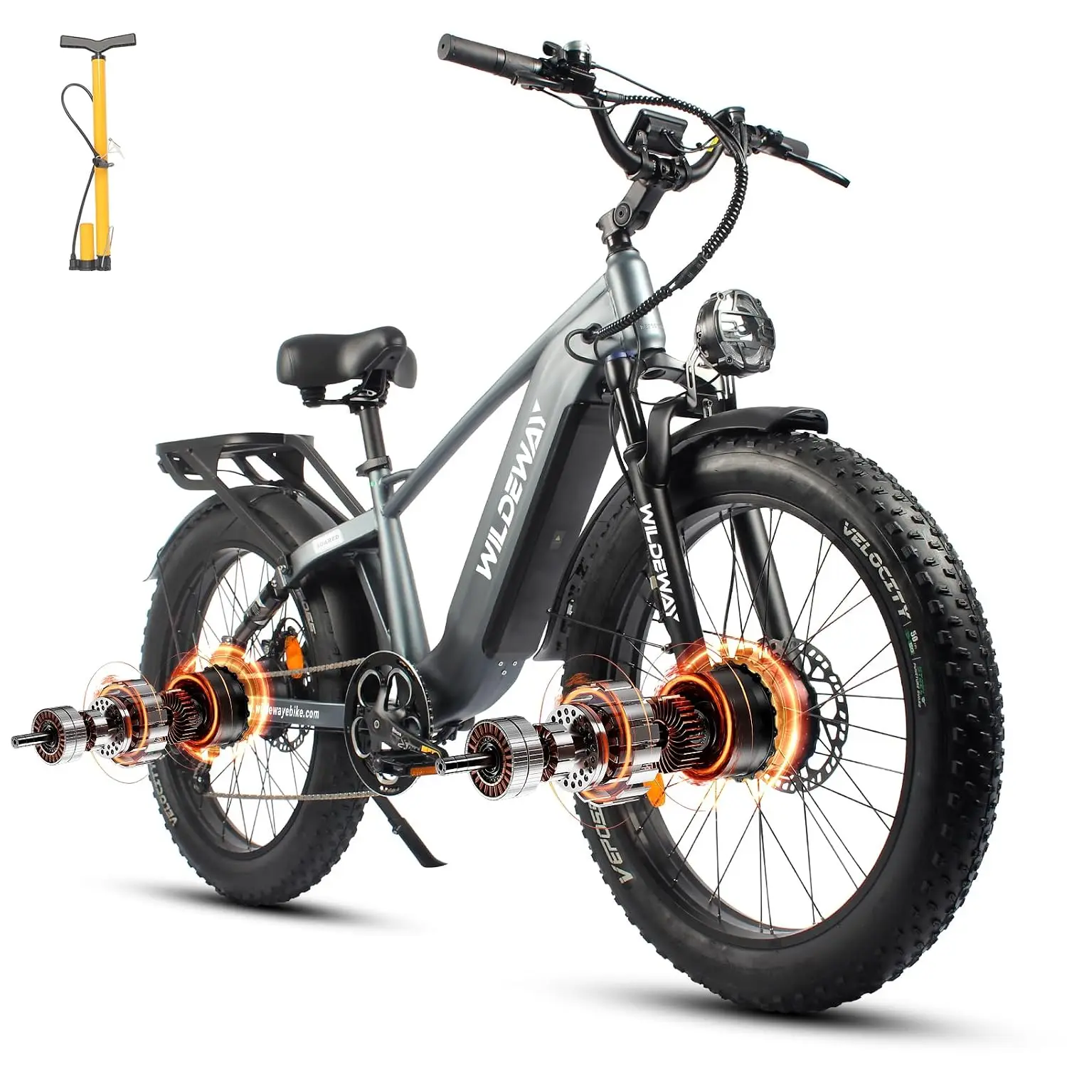 Dual Motor 2600/3000W E-Bike 48V 25/30AH Battery 32MPH 26