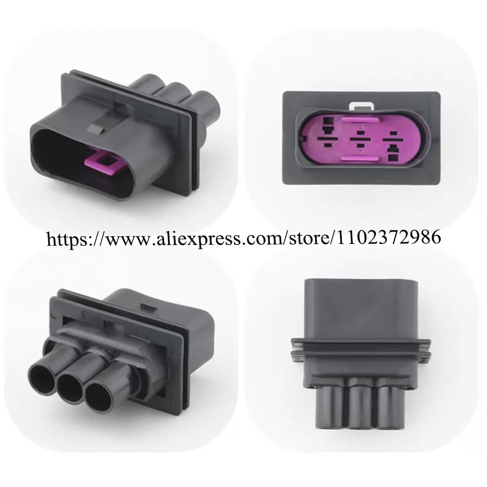 100Set 1j0906443 1j0906233 Auto Waterdichte Kabel Connector 3 Pin Auto Plug Famale Male Socket Inclusief Terminal Afdichting