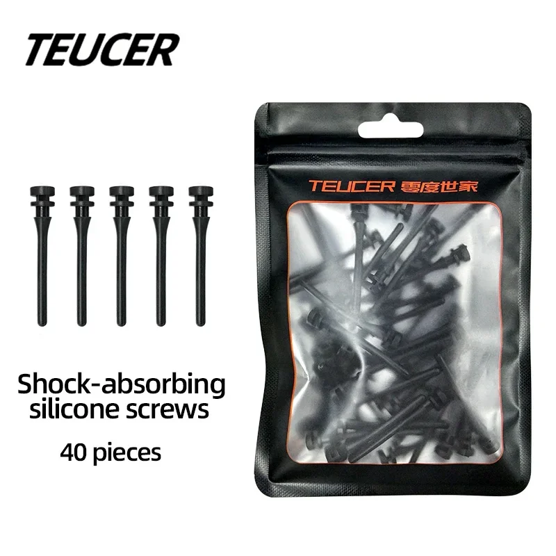 TEUCER Computer Case Cooling Fan Shock-Absorbing Adhesive Nail CPU Radiator Fan Fixing Clips Silicone Fixed Nails Without Screws