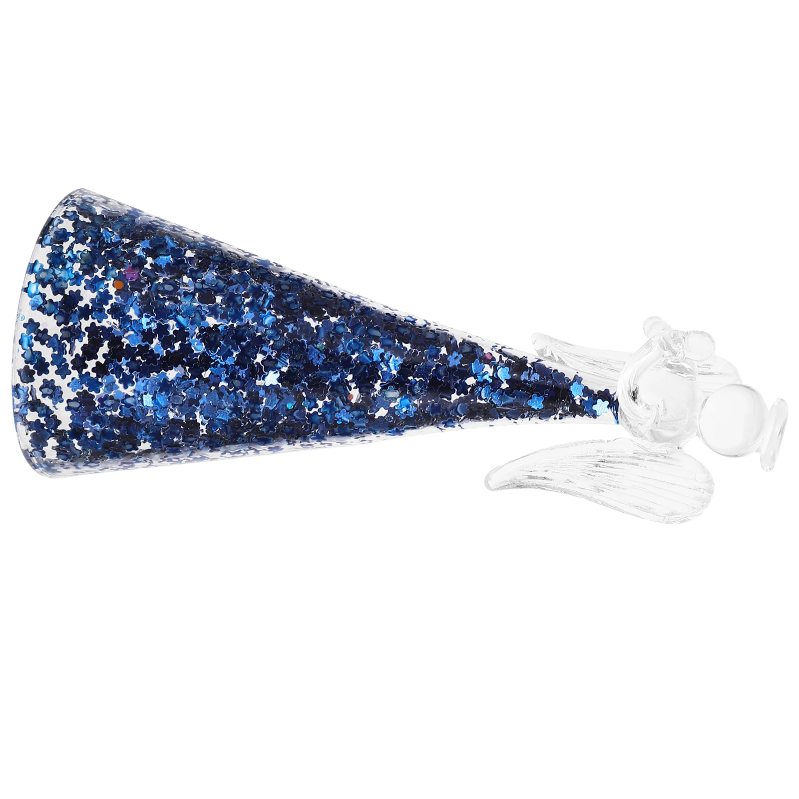 

Blue Led Light Glass Angel Statue Decorative Artware Desktop Ornament For Home Office Desk Decor Glass Craft Angel Figure