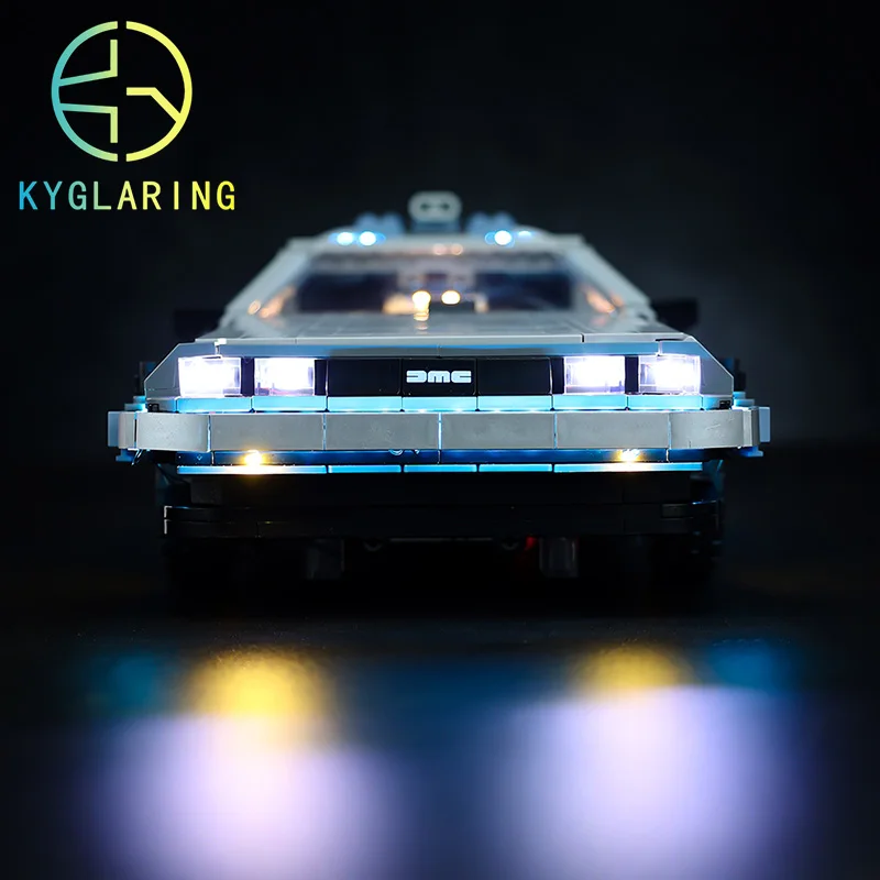 Kyglaring Led Lighting Set DIY Toys for Creator Delorean 10300 Back to the Future Time Machine(Only Light Included)