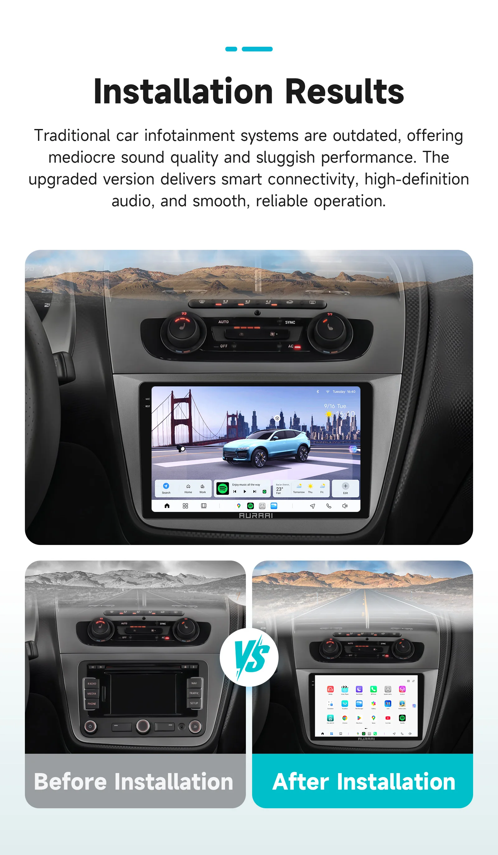Hizpo Kabelloses 9'' 2K-Display Carplay Android Auto für Seat Altea 2004-2015 Toledo Auto-Infotainment-Multimedia-Player GPS-Stereoanlage – Detail 4