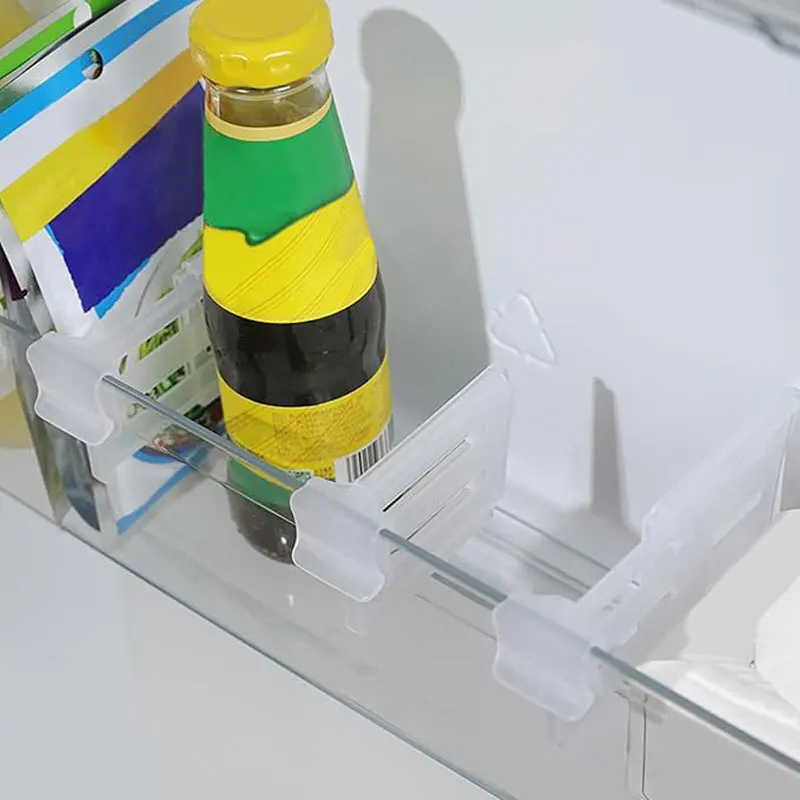 Refrigerator Storage Partition Retractable Plastic Divider Multifunctional Storage Splint Kitchen Bottle Can Be Shelf Organizer