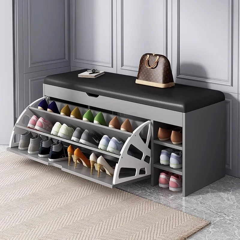 Bench,Shoe Store Bench ,Wooden Shoe Rack, Seat Convertible And Extendable, For Home Furniture,
