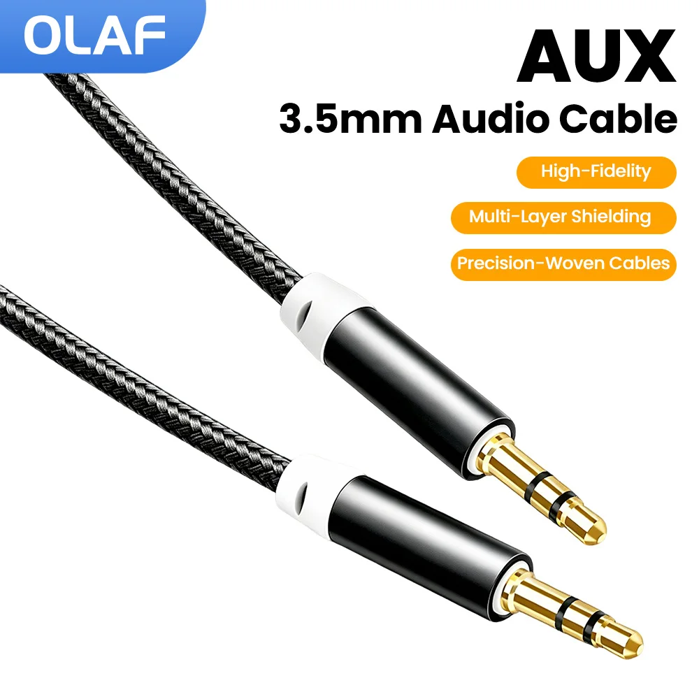 Audio Cable 3.5 mm Jack Male to Male Aux Cable For Phone Headphone Car MP3 Speaker Computer 3.5mm Jack Aux Wire Cord 1M/1.5M/2M