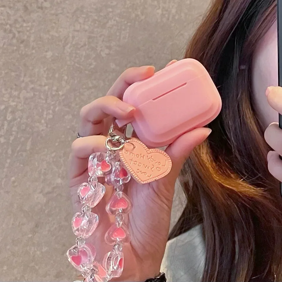 Fundas Für AirPods Pro Fall AirPods 2 Nette Koreanische kette Anhänger schlüsselring kopfhörer fall air schoten Pro 3 silikon Kopfhörer abdeckung