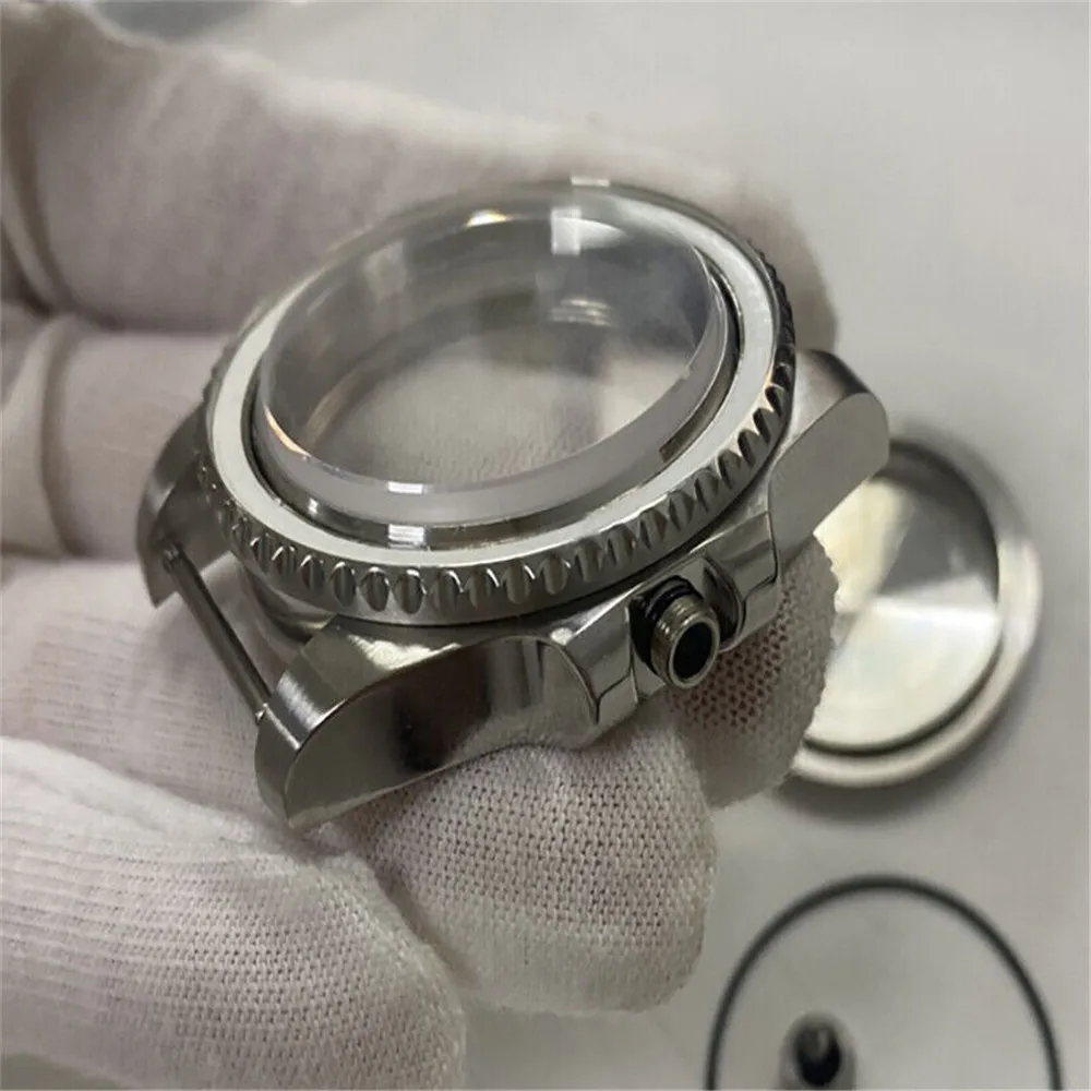 316L Stainless Steel  Watch Case For NH35/NH36 Watch Movement 316L Synthetic Flat Sapphire Mirror Watch Upgrade Accessories