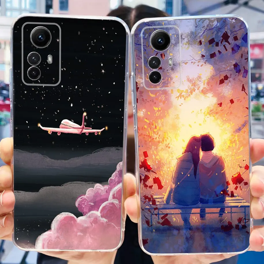 For Xiaomi Redmi Note 12S Case Note 12s 4G Cover Global Funda Fashion Flower Printed Soft Bumper For Redmi Note12s 2023 TPU Case