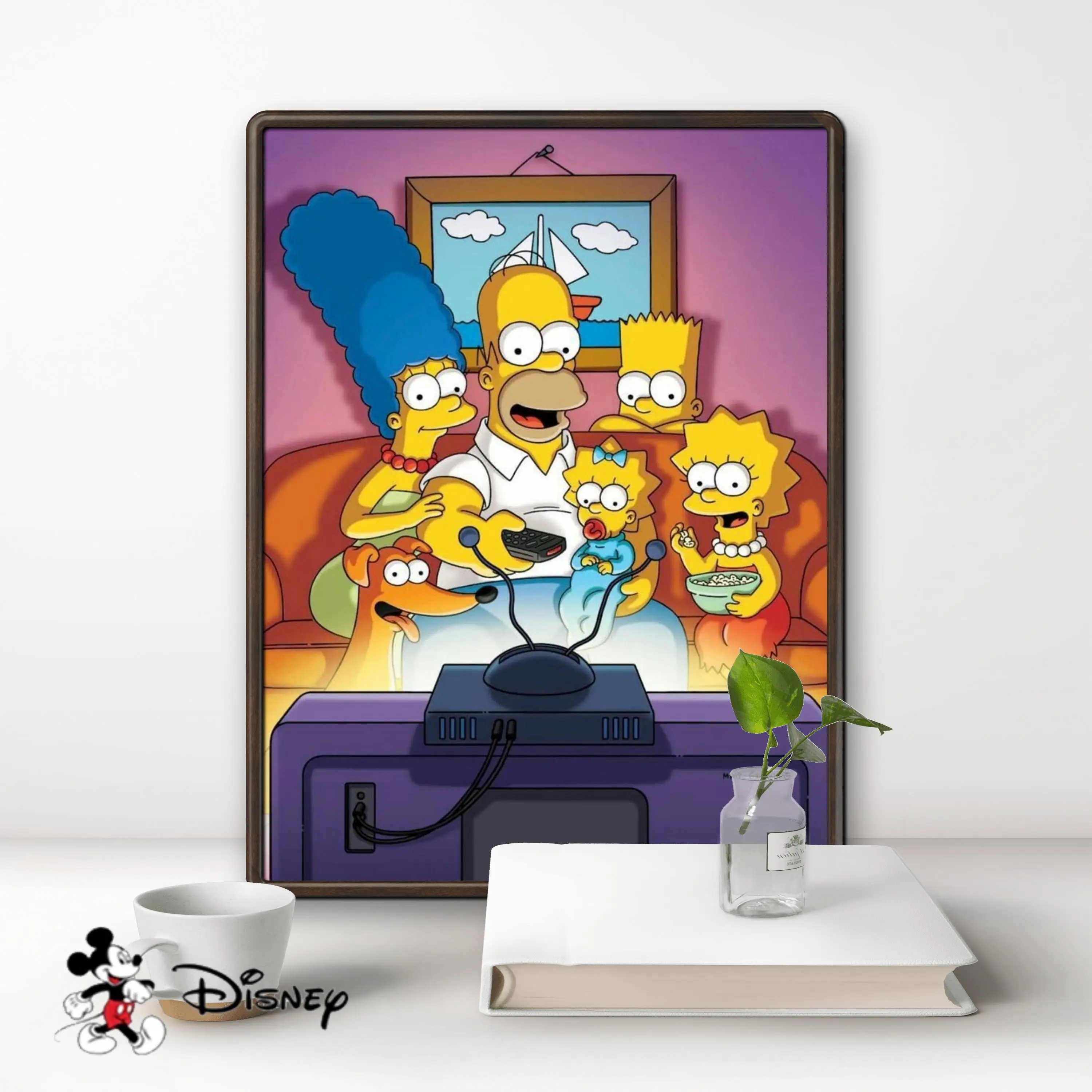 Disney 2024 New The Simpsons DIY Diamond Painting Embroidery Anime Cartoon Cross Stitch Mosaic Pictures Handmade Home Decor Gift