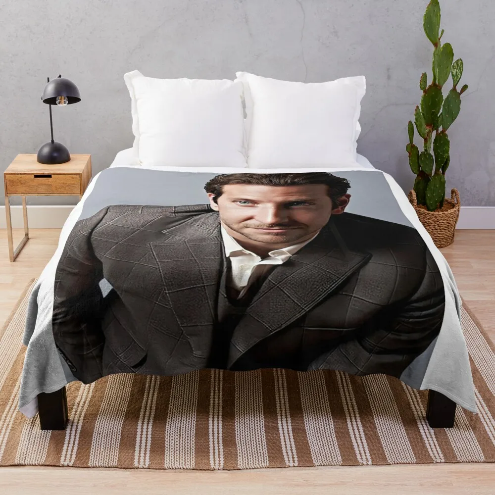 Bradley Cooper young Throw Blanket Quilt Sofas Blankets