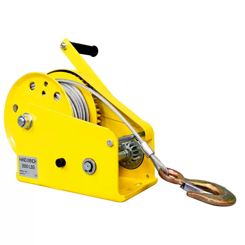 New Imported Quality Double Brake Hand Cranked Winch Small Winch, Crane Traction Small Hoist