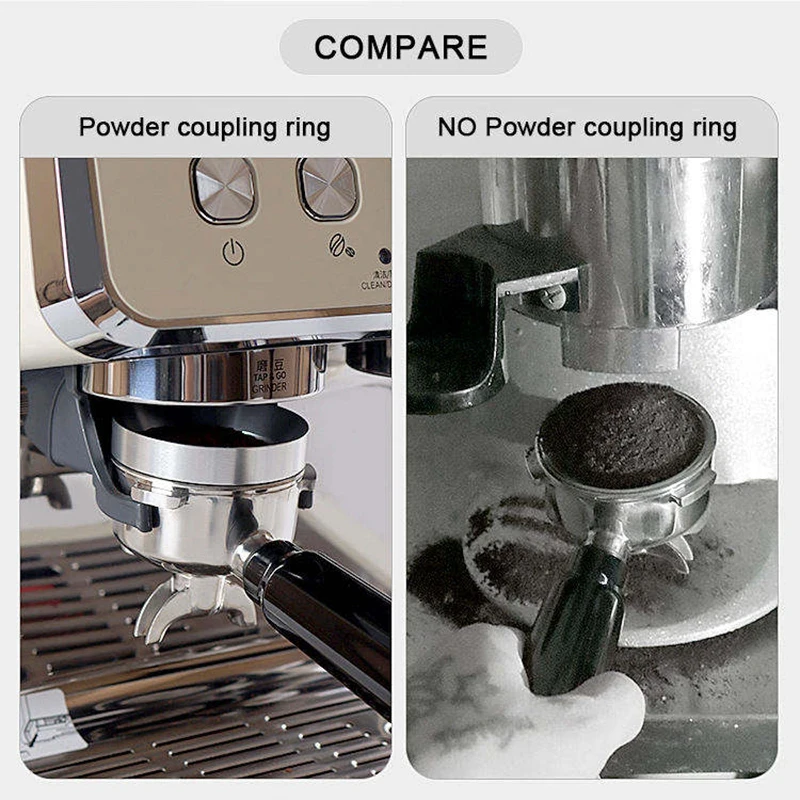 1PC 51/53/58mm Espresso Dosing Funnel Magnetic Aluminum Coffee Filter Ring Compatible Portafilter For Brewing Coffee Powder Tool