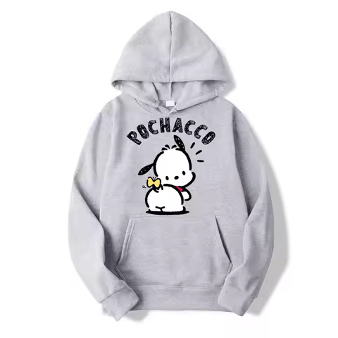 Men Women Tops Outerwears Blouse Hoodies Harajuku Funny Sweatshirts Pochacco Yellow Hoodies Fashion Leisure Stylish Streetwear