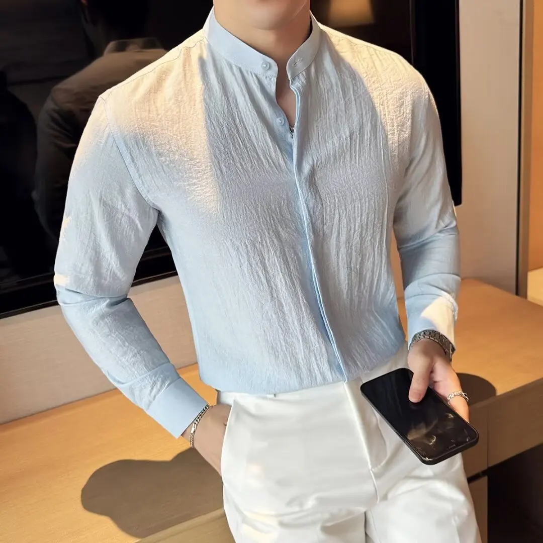 Shirtless Clothing Long-sleeved Shirt Japanese Hong Kong Style Ins Loose Shirt Boys Summer Trendy Versatile Casual Jacket