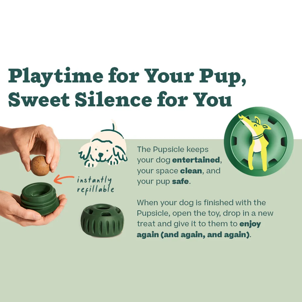 Dog Slow Licking Feeder To Keep Your Pup Distracted Refillable Dog Food Ball Toys Feeder Maken Frozen Food Tray Pet Supplies