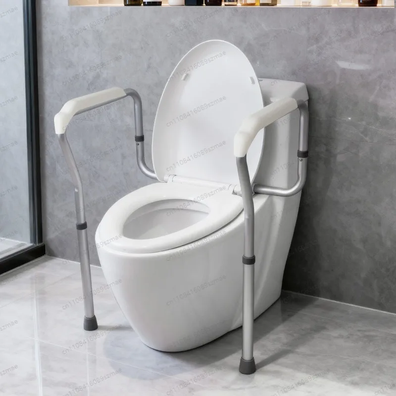 Non-slip toilet handrail for elderly, punch-free bathroom safety rail, stable support, great for daily use