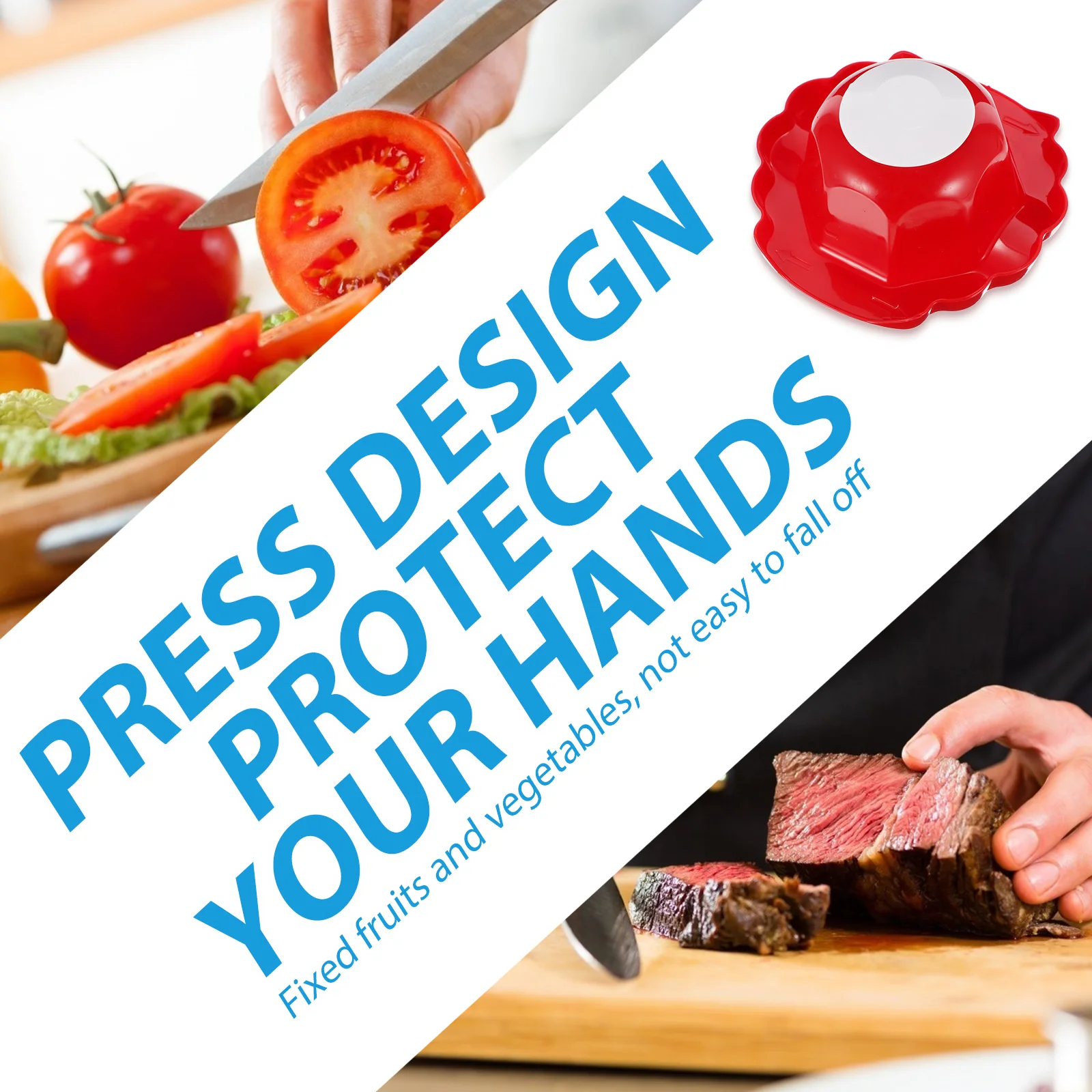 

2Pcs High Quality Food Safety Holder Compact Sturdy Hand Guard for Effortless Slicing Grating and Prep Work Protection