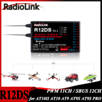 Radiolink R12DS 12CH 12 Channel DSSS & FHSS RC Receiver Support SBUS/PWM Signal for Plane Car AT9 AT9S AT10 AT10II Transmitter