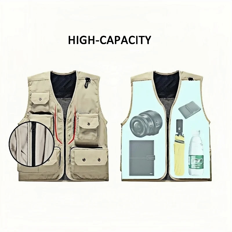 2025 New Spring, Autumn, and Summer Versatile Items in Stock, Fashionable and Trendy Wearing Vests, Men's Wear, Shopping an
