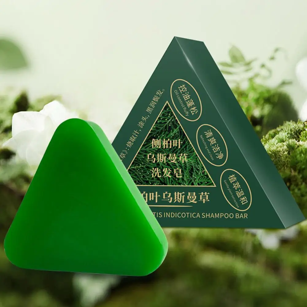 صابون شامبو عشبي عشبي من عشب أوسمان وبلاتيكلاادوس يقوي مضاد للخسارة ينظف الزيت وجذور فروة الرأس والتحكم في الصابون K5F5