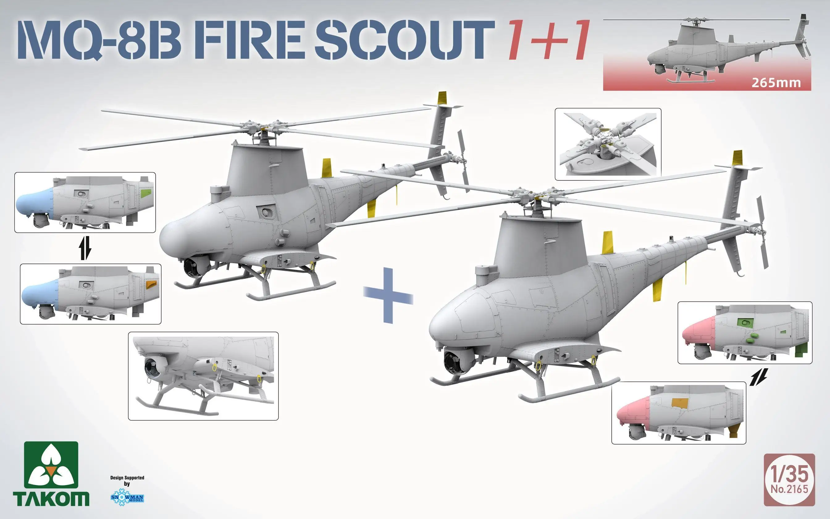 Takom 2165 scale 1/35  MQ-8B FIRE SCOUT 1+1 model