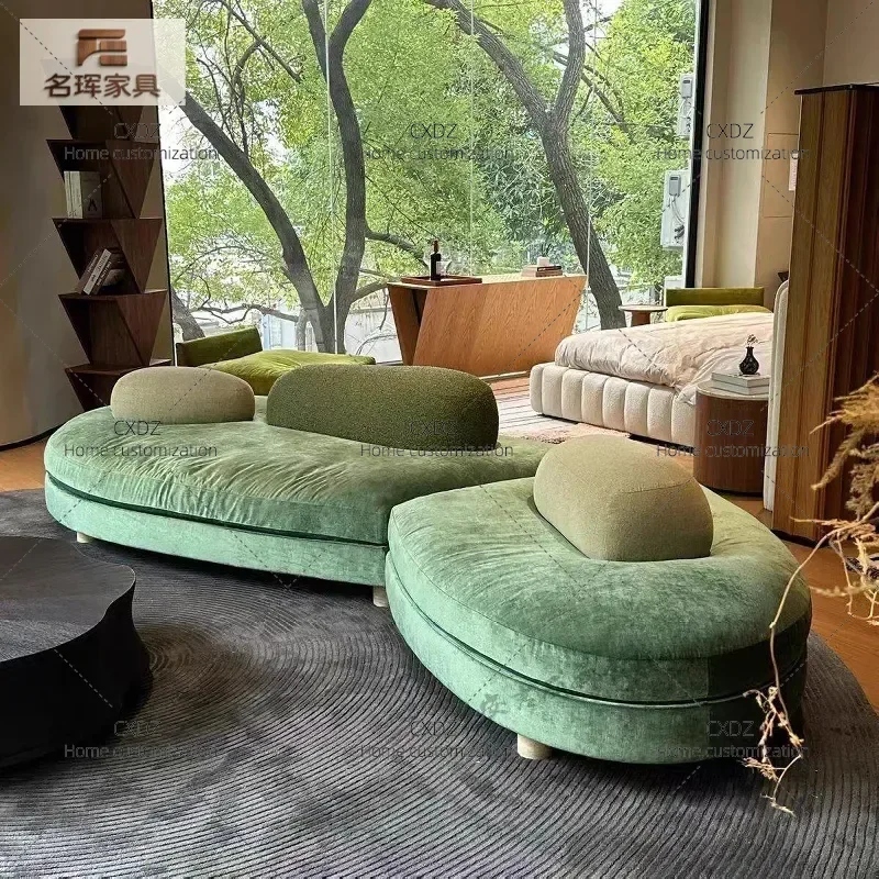 Modern Modular Sofa Set for Living Room Small Apartment 2025 New Cobblestone Style Fabric Couch Combination Love Seat