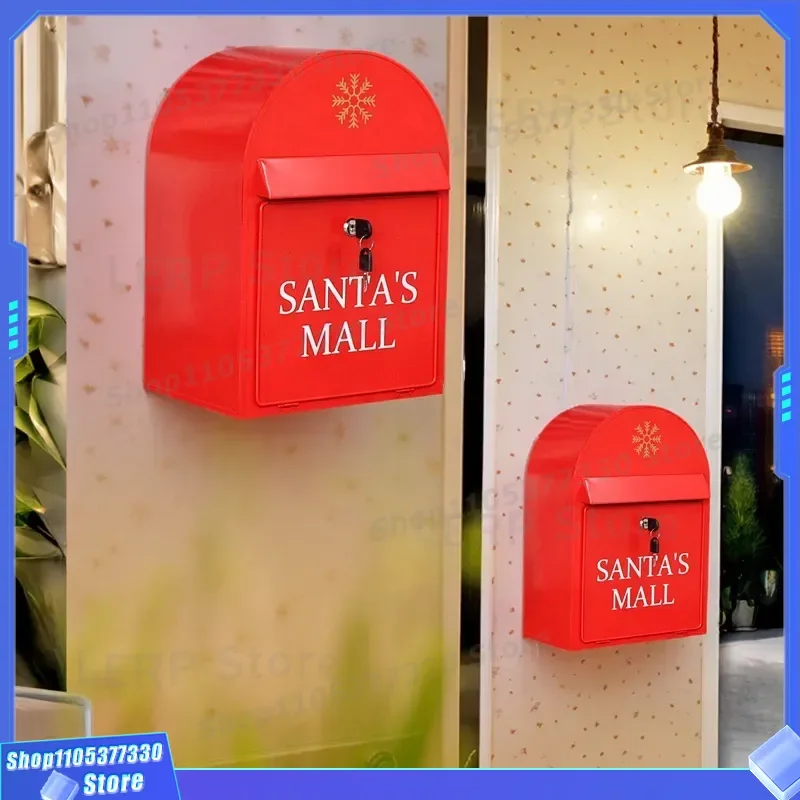 Retro Wall Mounted Iron Mailbox Pastoral Craft Suggestion Box For Home Decoration Vintage Style Metal Letter Box Outdoor Use