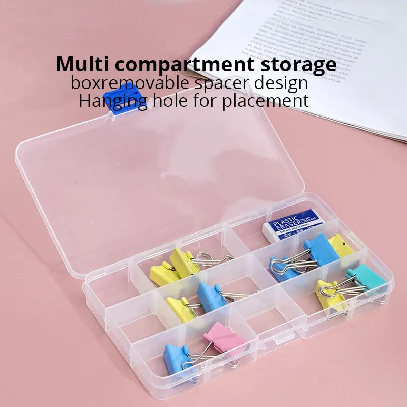 1pc Transparent 15 Grid Adjustable Plastic Jewelry Boxes Plastic Craft Organizer Storage Beads Boxes Packaging Medicine Box