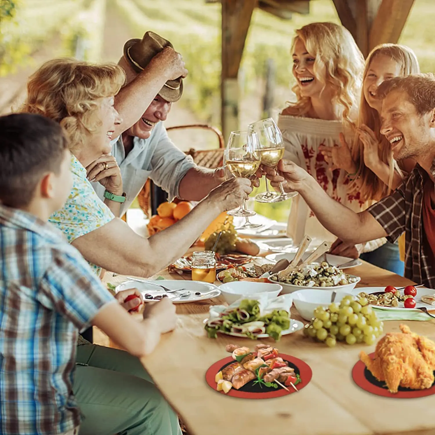 8-inch luchtfriteusevoeringen Multifunctionele luchtfriteusevoeringen Luchtfriteusevoering Ronde herbruikbare antiaanbaklaag Luchtfriteusemandmat