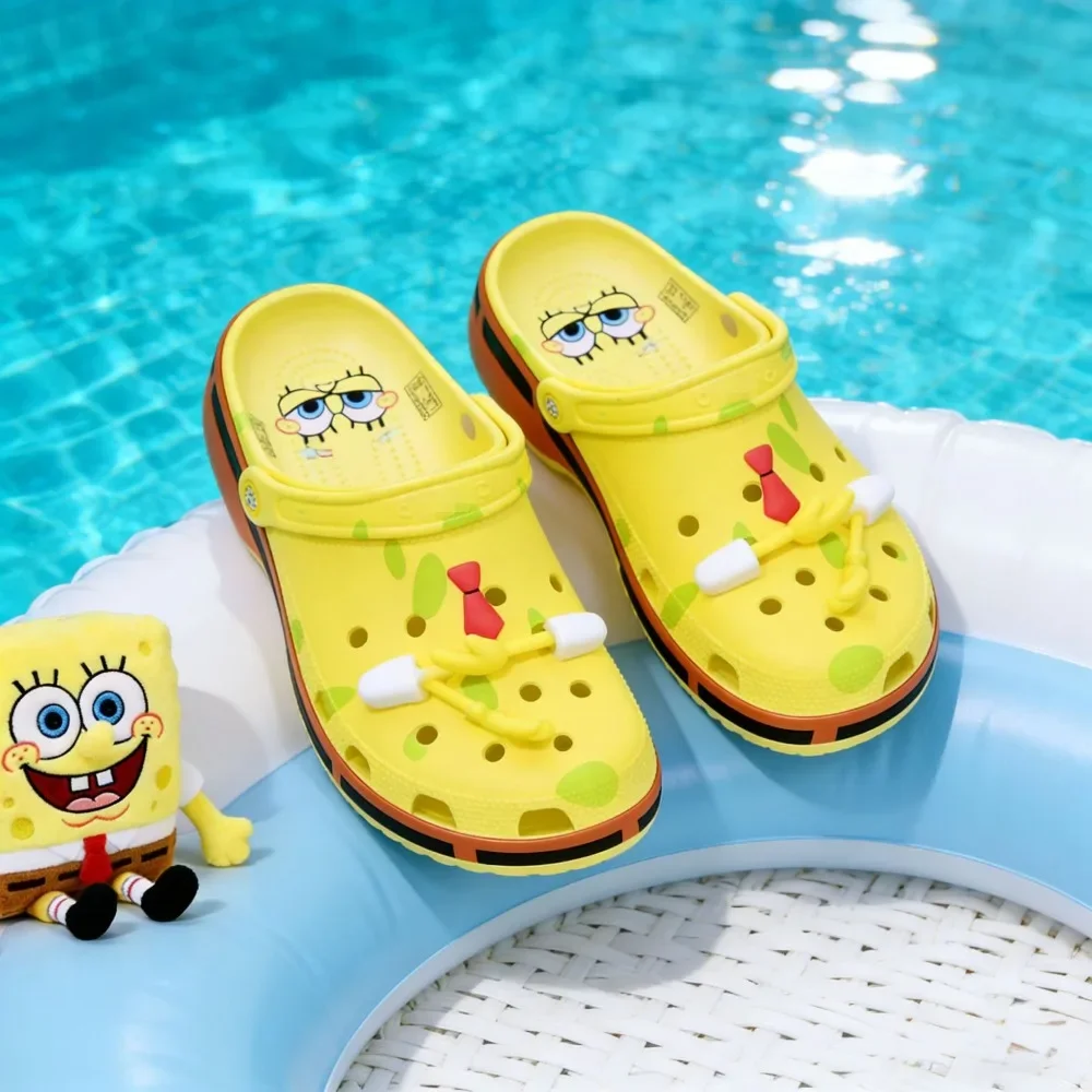 Nuevas Sandalias 2026 de Regalo, Anime Bob Esponja y Patricio Estrella, Zuecos de Dibujos Animados para Parejas, Verano, Playa, Antideslizantes, EVA, Punta Cerrada, Cómodas, Ultra Frescas