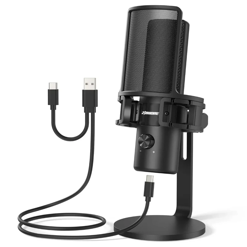 

Zimhome ZTD22 Consumer Electronics Cables & Commonly Used Accessories & Parts Desktop Metal USB Podcast Microphone