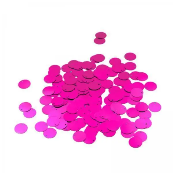 2x130 Pieces Round Loose Sequins with Hole Glitter Applique DIY Spangles Decor 16mm for Bridal Clothes Scrapbooking Accessories