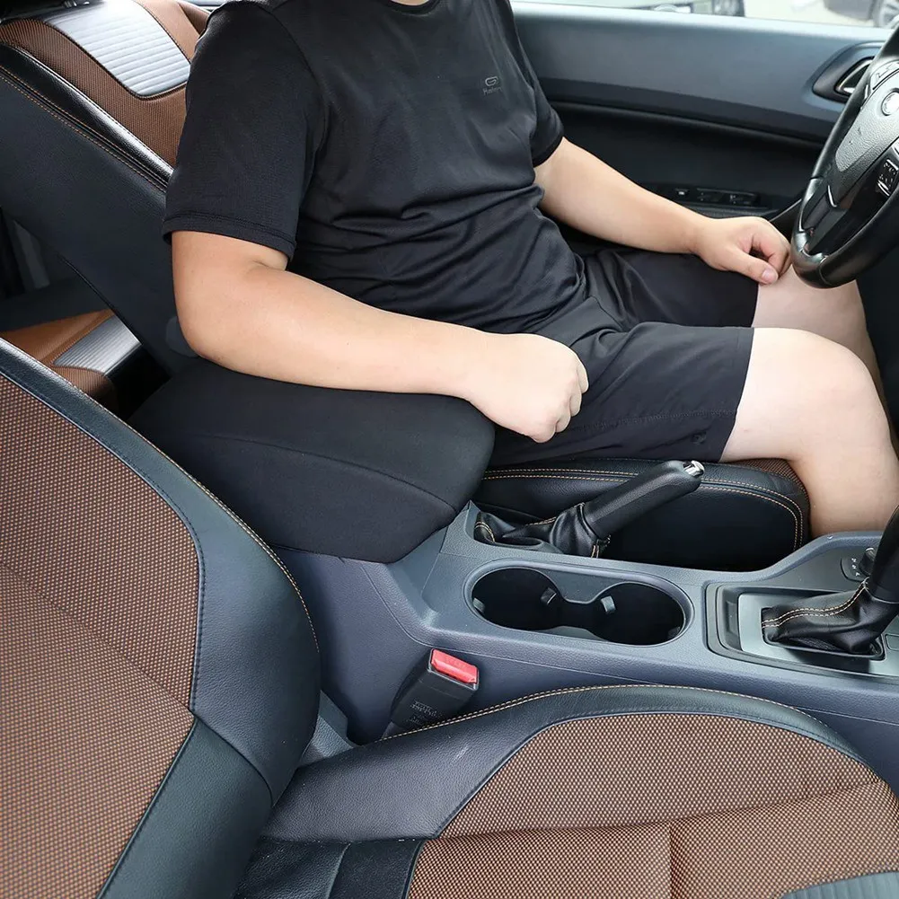 แผ่นรองที่ครอบคอนโซลตรงกลางสำหรับ Ford Ranger 2015 + ที่วางแขนเก้าอี้เก็บของปลอกหมอนอุปกรณ์เสริมสำหรับป้องกัน