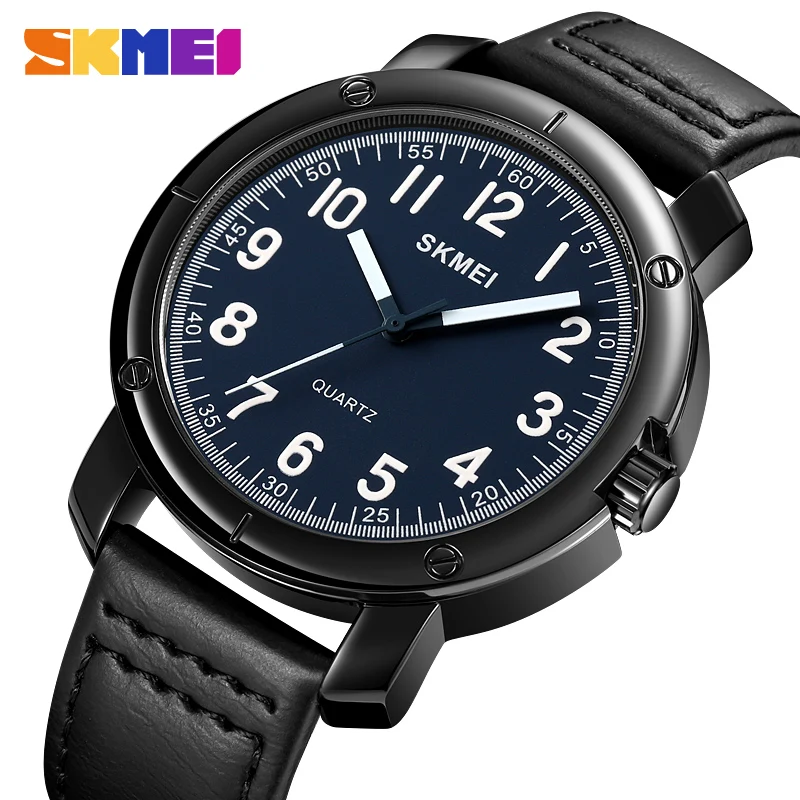 

SKMEI Quartz Watch for Man Luxury Leather Strap Quartz Movement Men's Wristwatch Original Sport Casual Clock reloj hombre