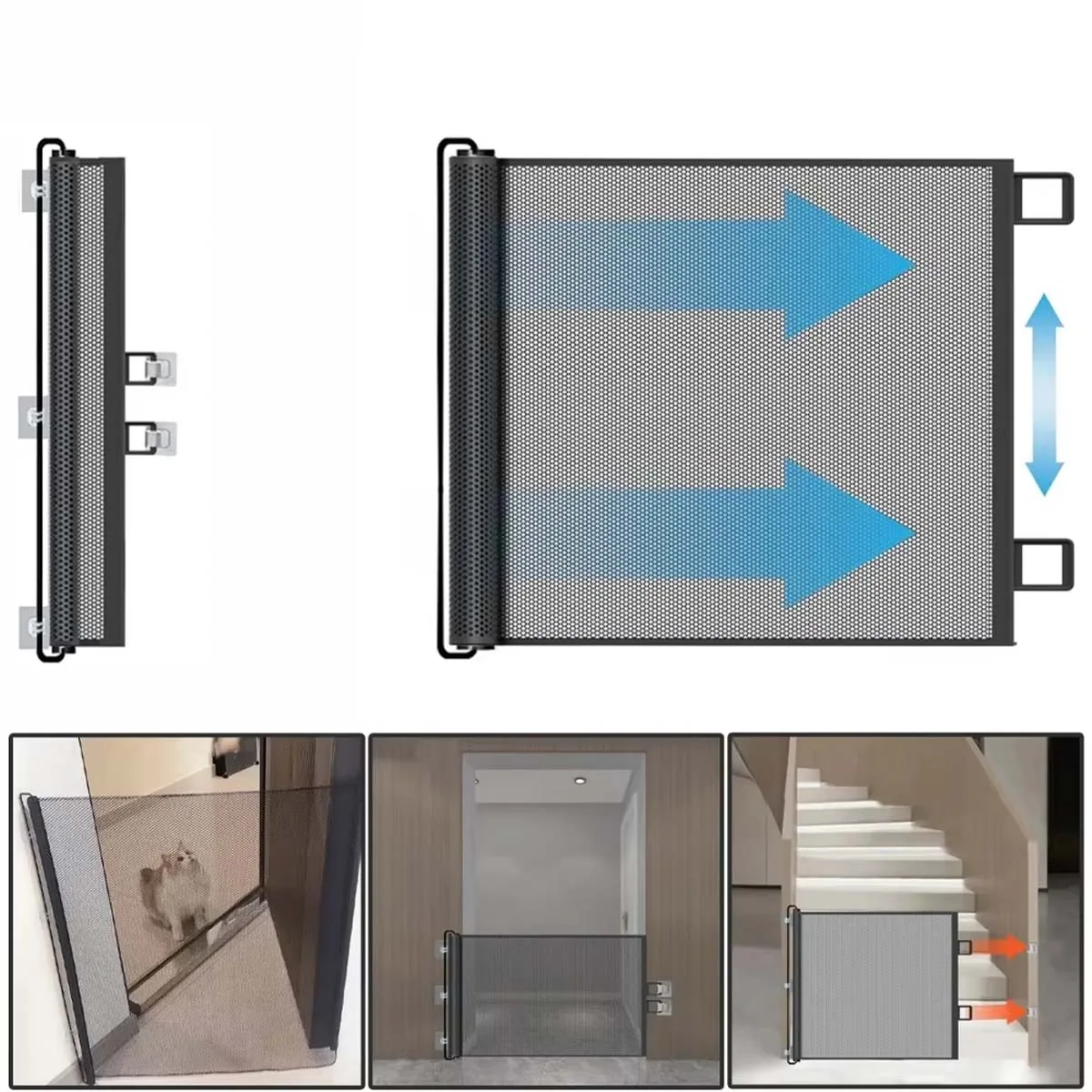 

Автоматические выдвижные ворота для домашних животных, изоляционные сетки для собак, заборы для кошек и собак и неперфорированные товары для домашних животных для обеспечения безопасности домашних животных