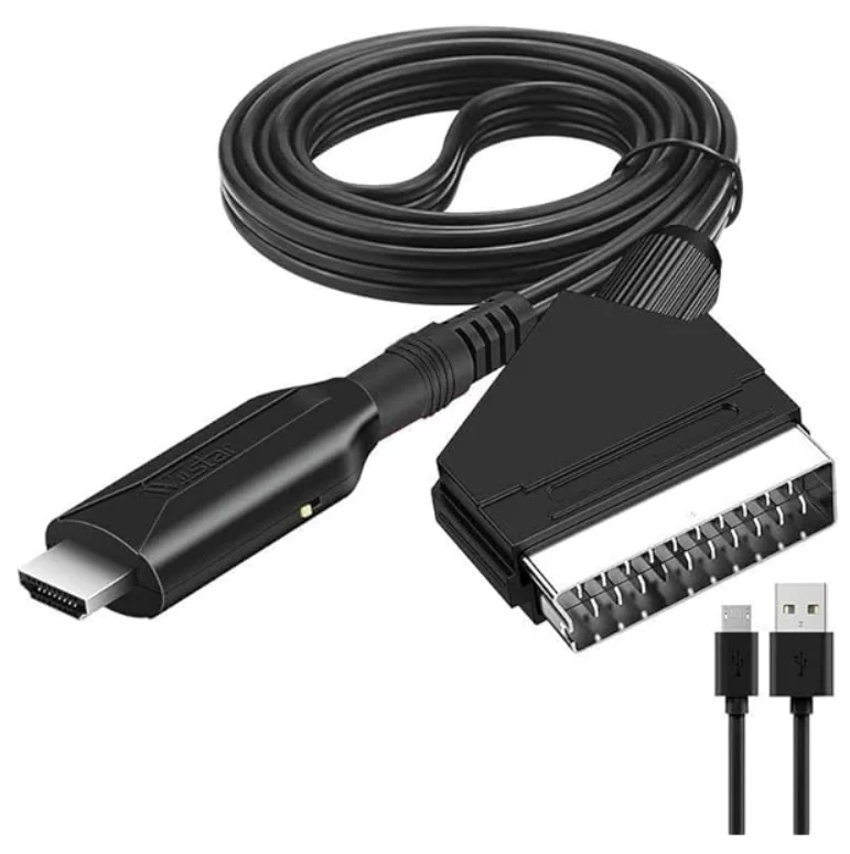 

Scart to hdmi-Compatible Cable Converter Professional Video Audio Adapter for HD TV DVD Game Accessories