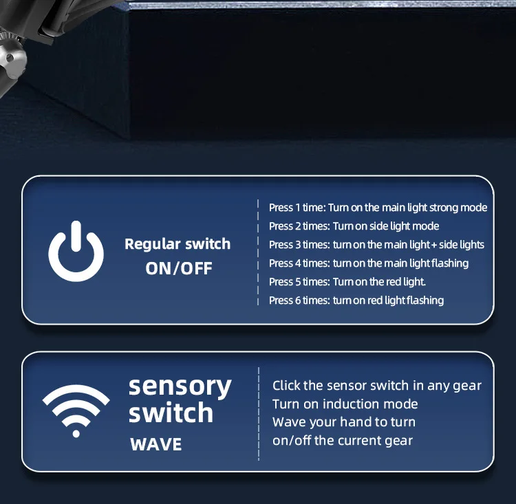 Induction Headlamp COB LED Sensor Head Lamp Built-in Battery Flashlight USB Rechargeable Head Torch 6 Lighting Modes Headlight